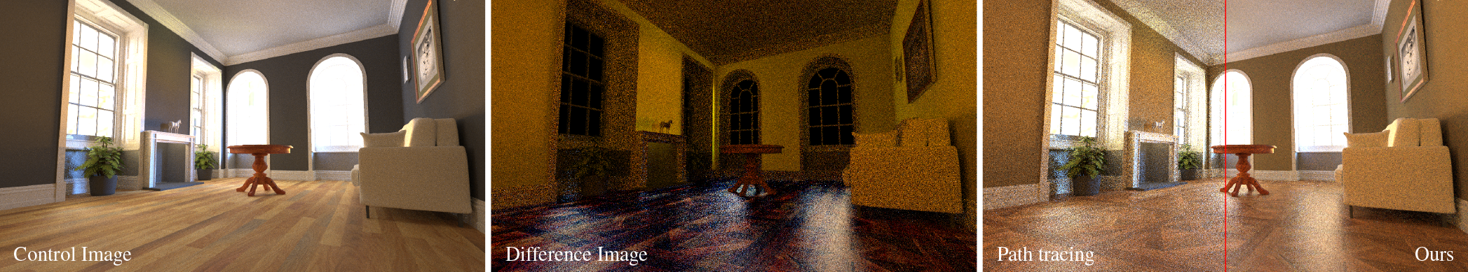 Image-space Control Variates for Rendering - teaser